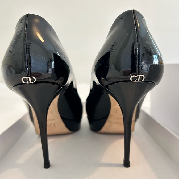 Christian Dior black patent leather stiletto heels - Picture 6 of 7